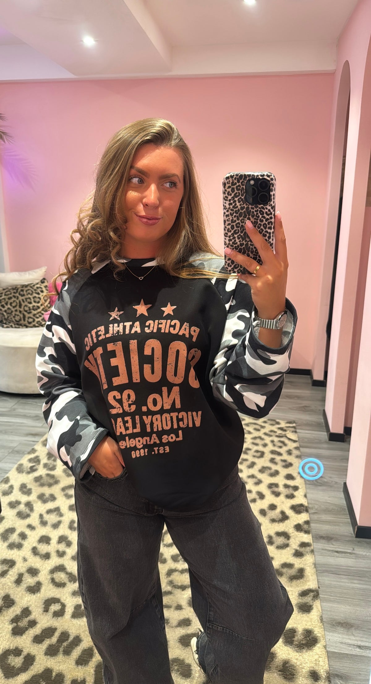 Camouflage Longsleeve Zwart