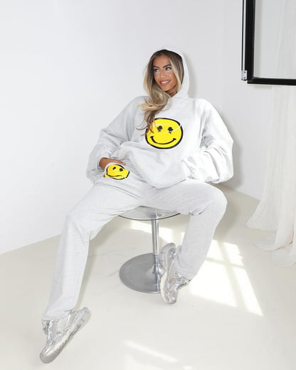 Smiley Hoodie - Reinders - Light Grey