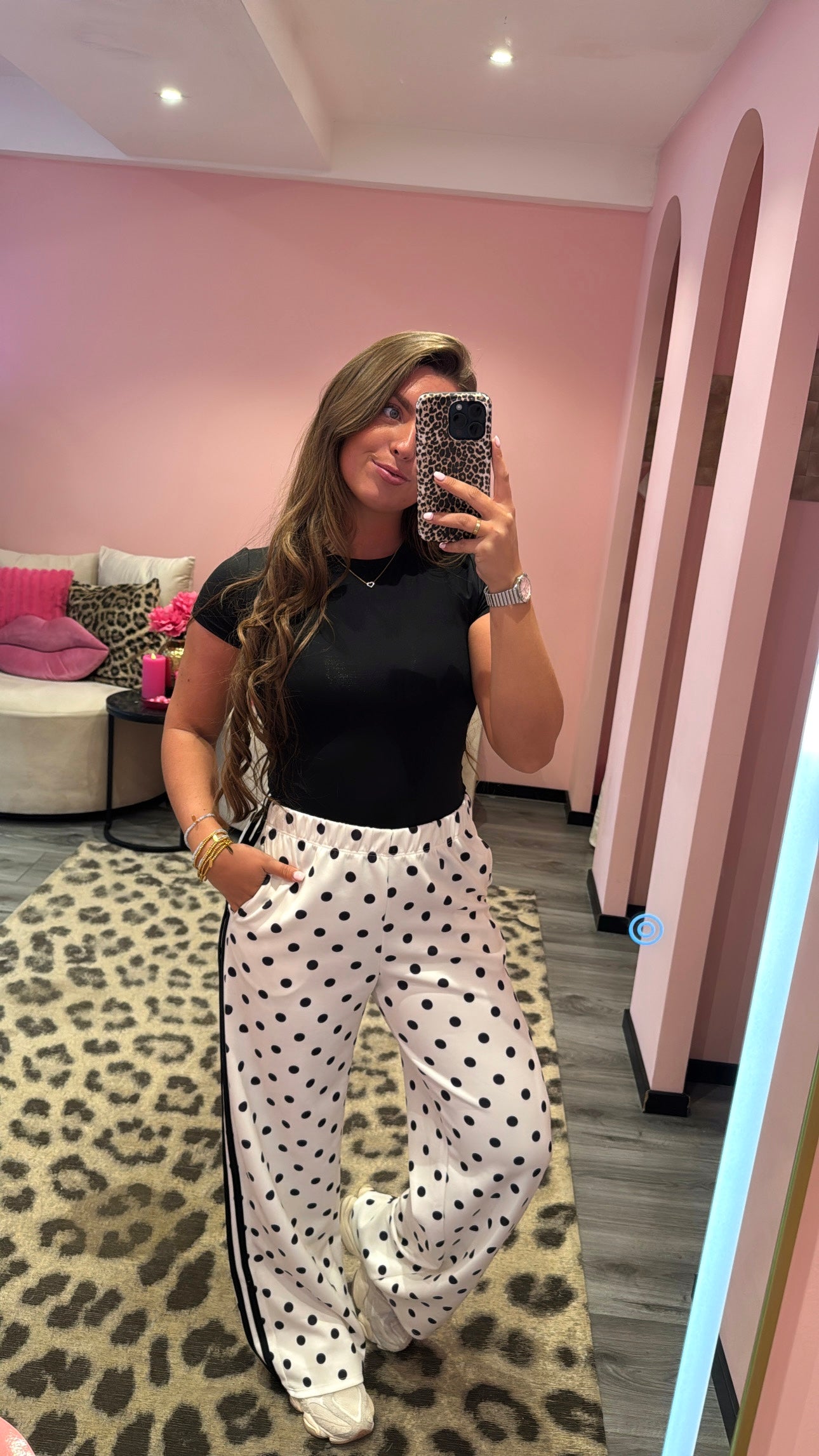 Polka Dots Jogger Wit