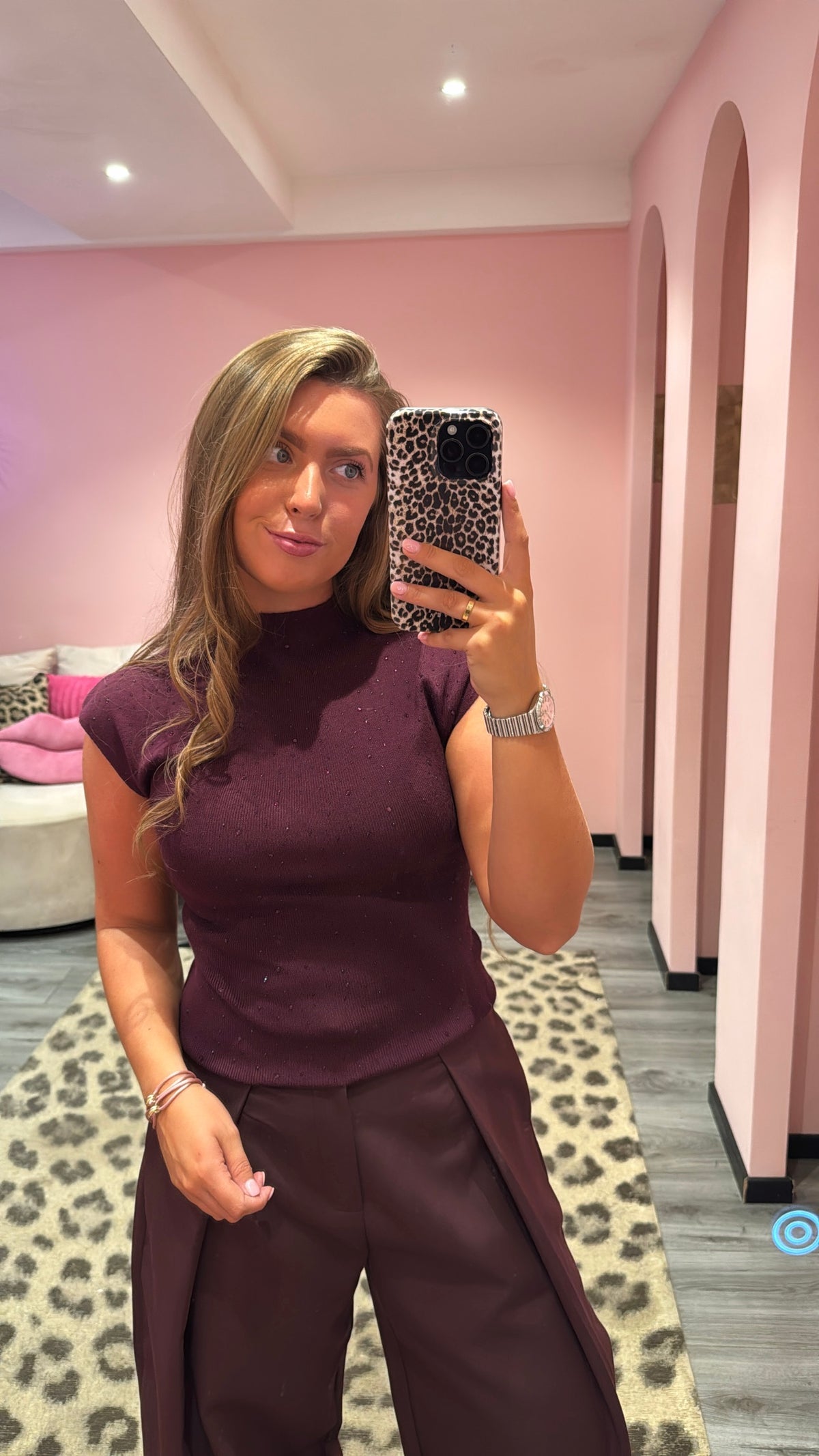 Top Maeve Aubergine Strass 6884-1