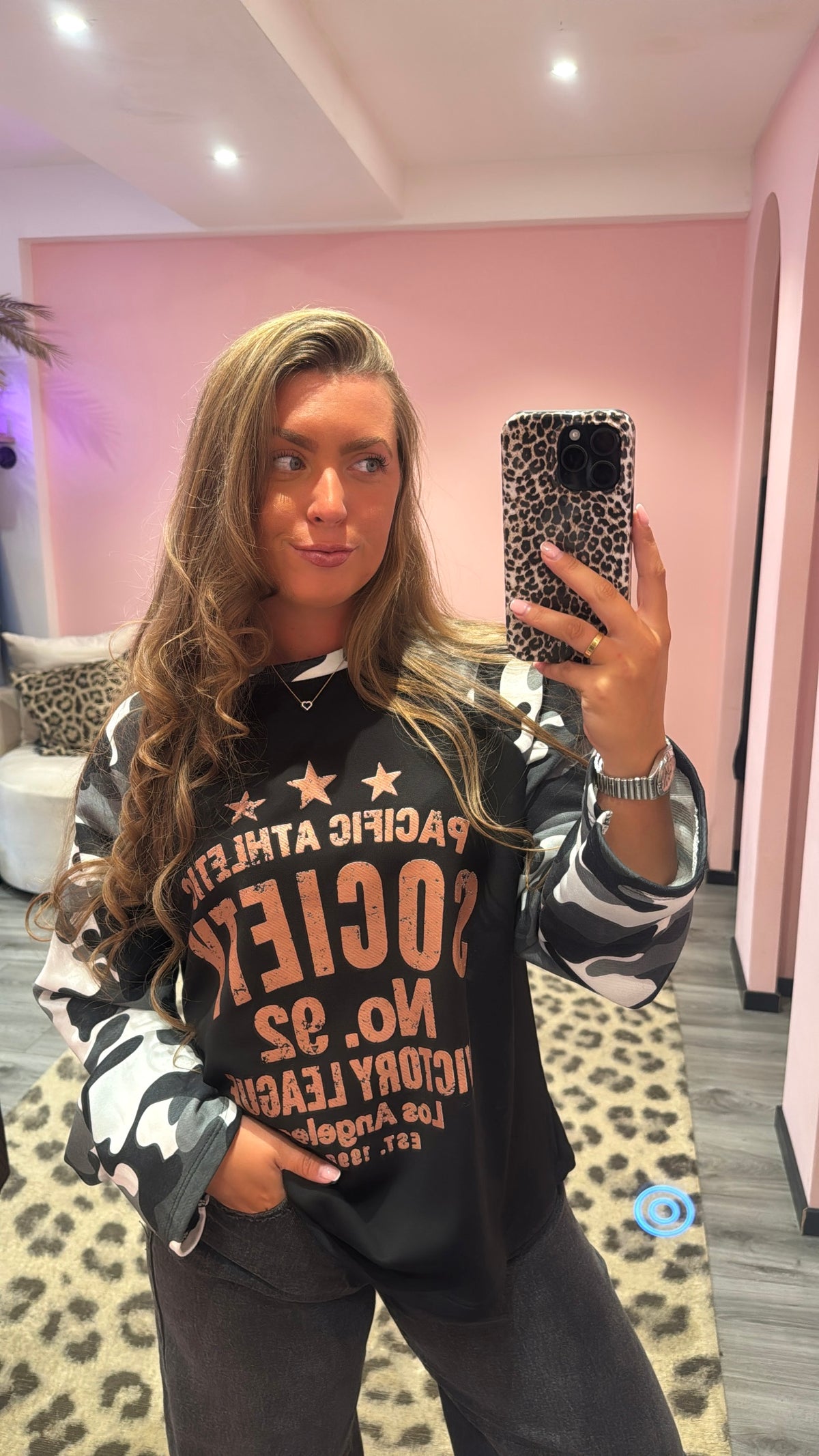 Camouflage Longsleeve Zwart