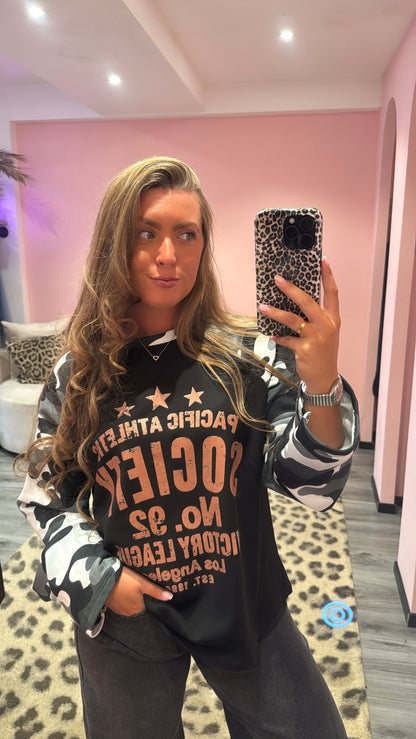 Camouflage Longsleeve Zwart