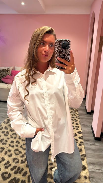 Basic Oversized Witte Blouse