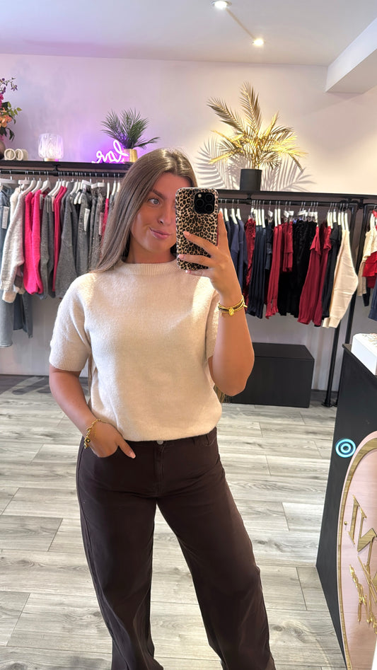 So Soft Knit Top Off White