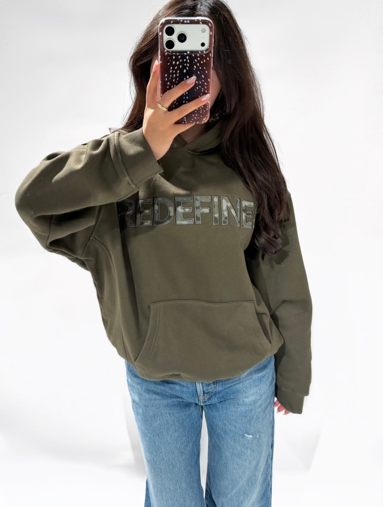 Redefined Camo Hoodie Army Groen