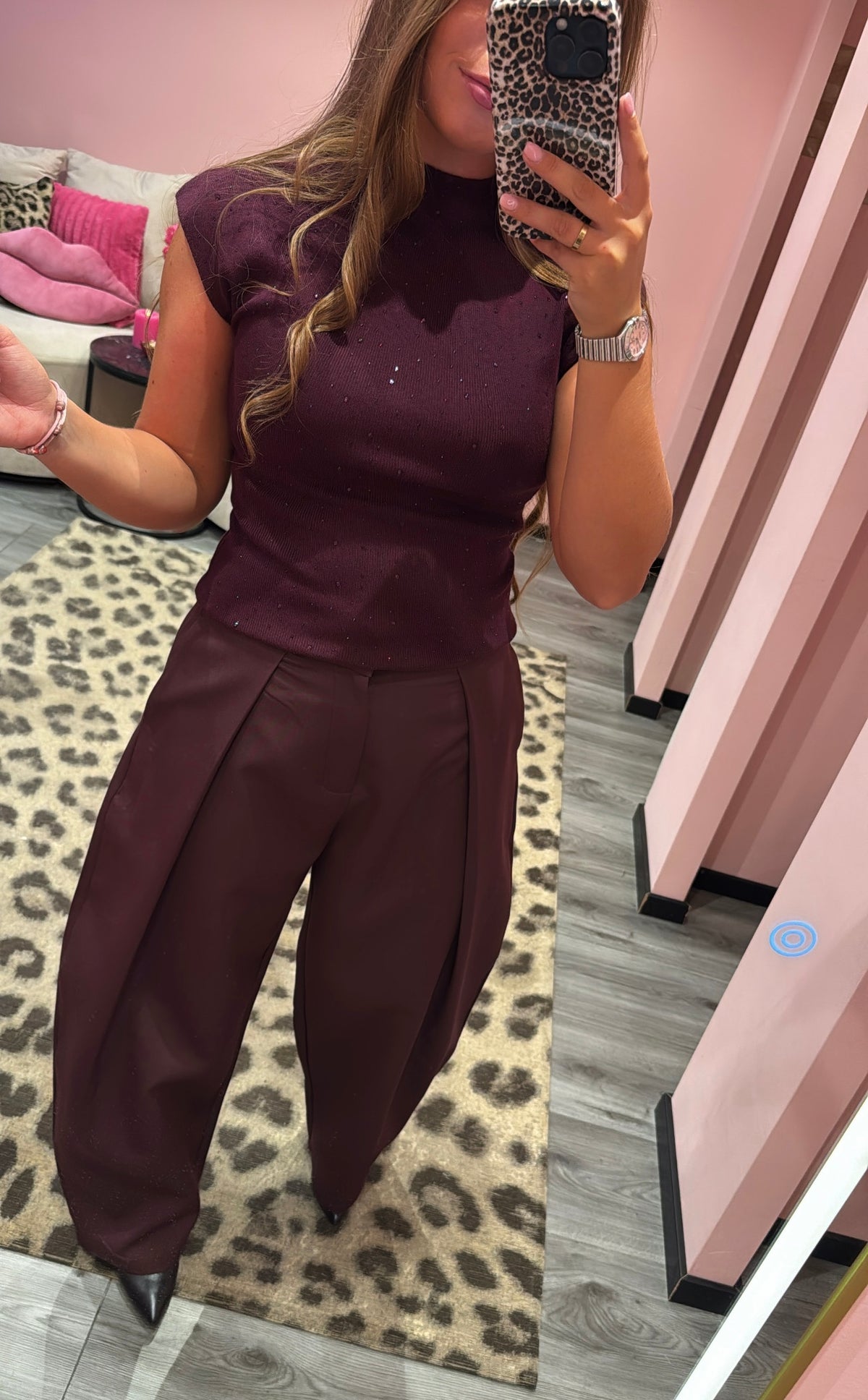 Pantalon Noémi Aubergine 8106