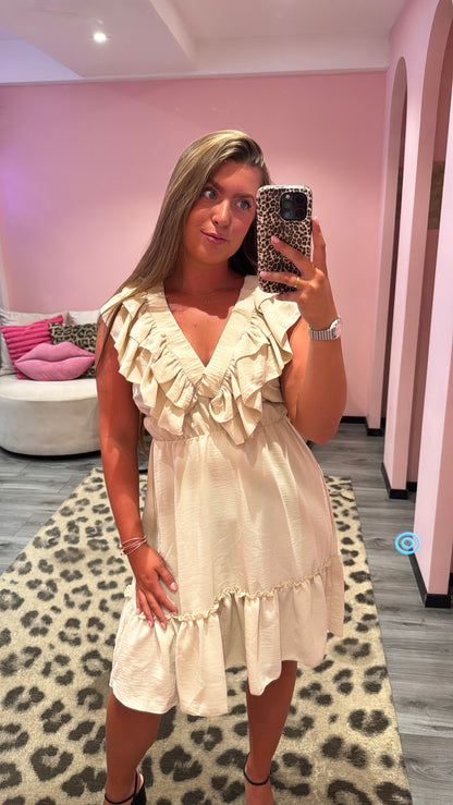 Ruffle Romance Jurkje Beige