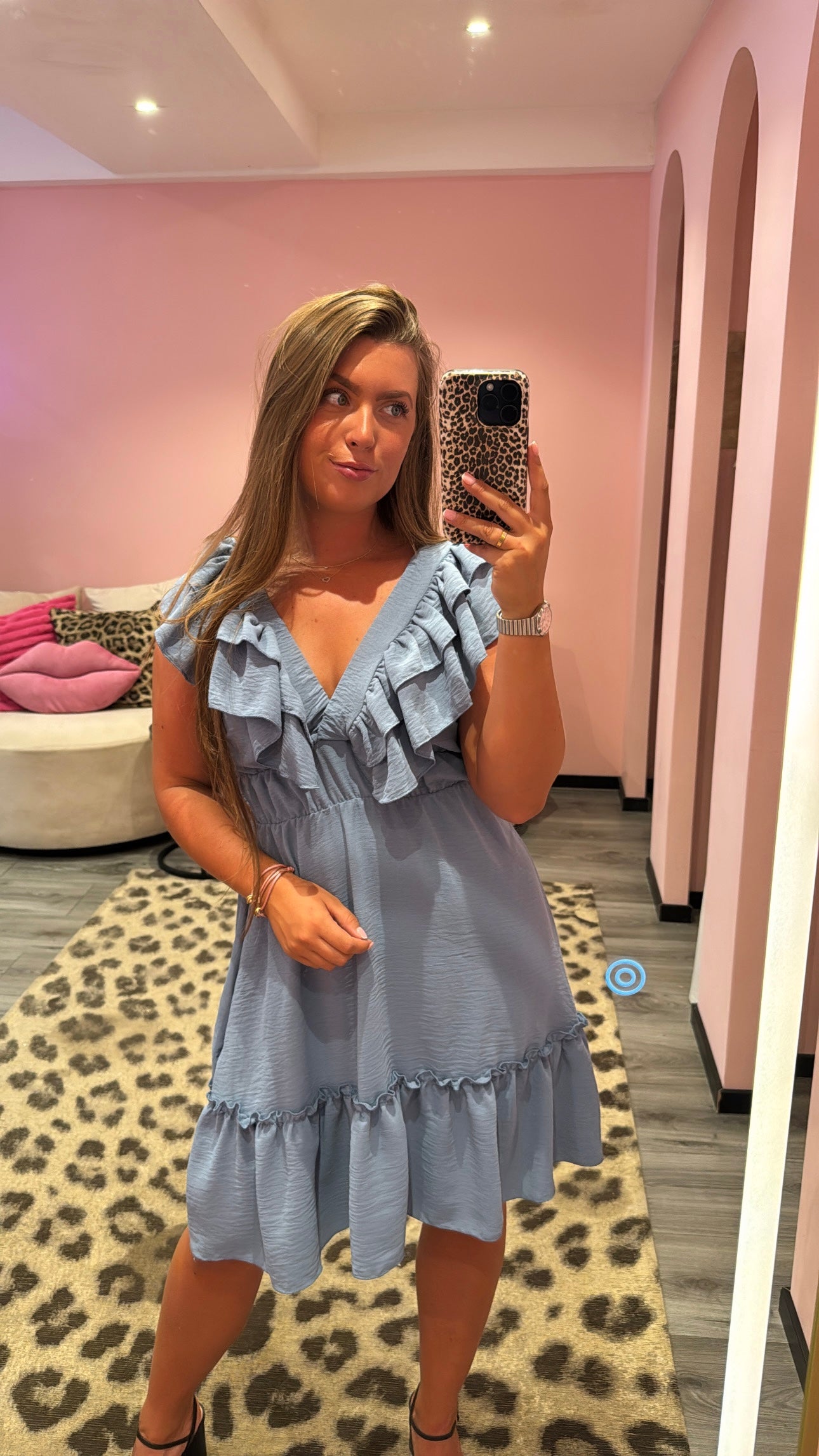 Ruffle Romance Jurkje Blauw