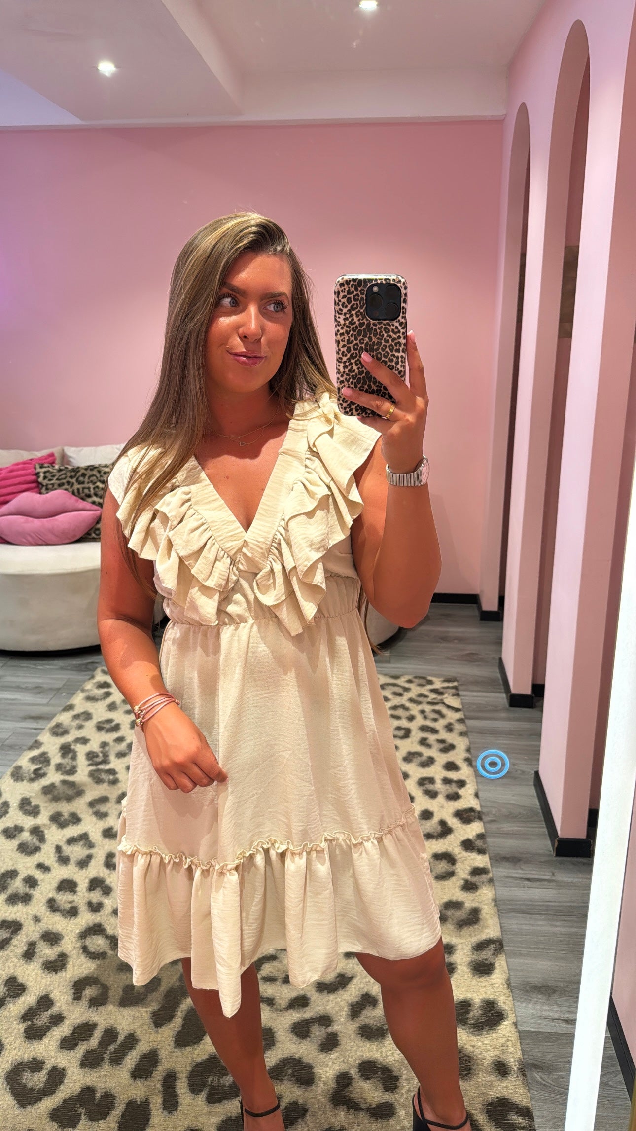 Ruffle Romance Jurkje Beige