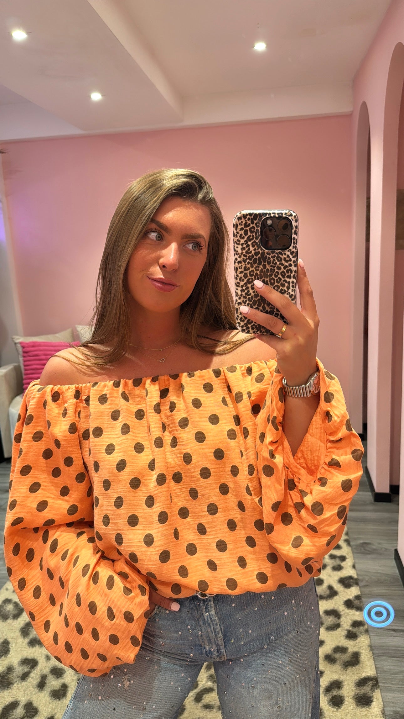 Dotty Top Koraal/Bruin