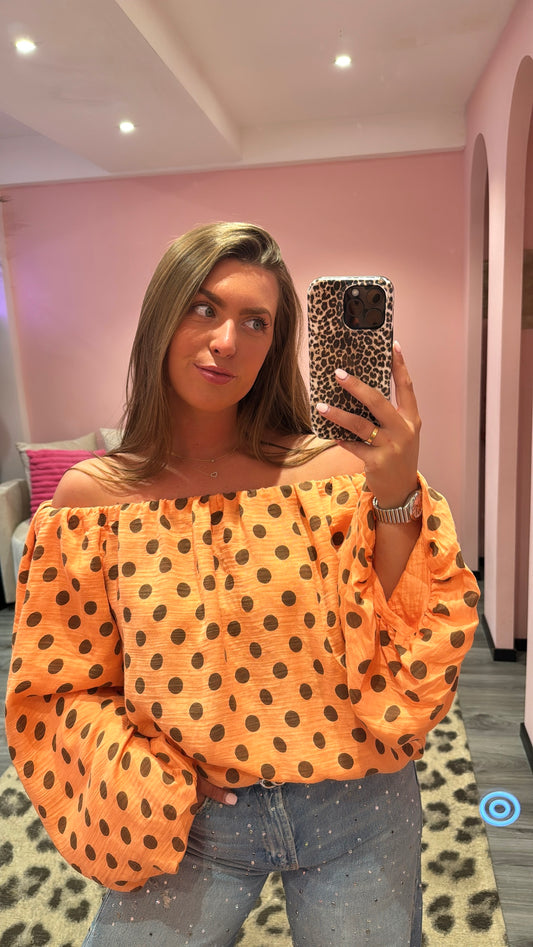 Dotty Top Koraal/Bruin