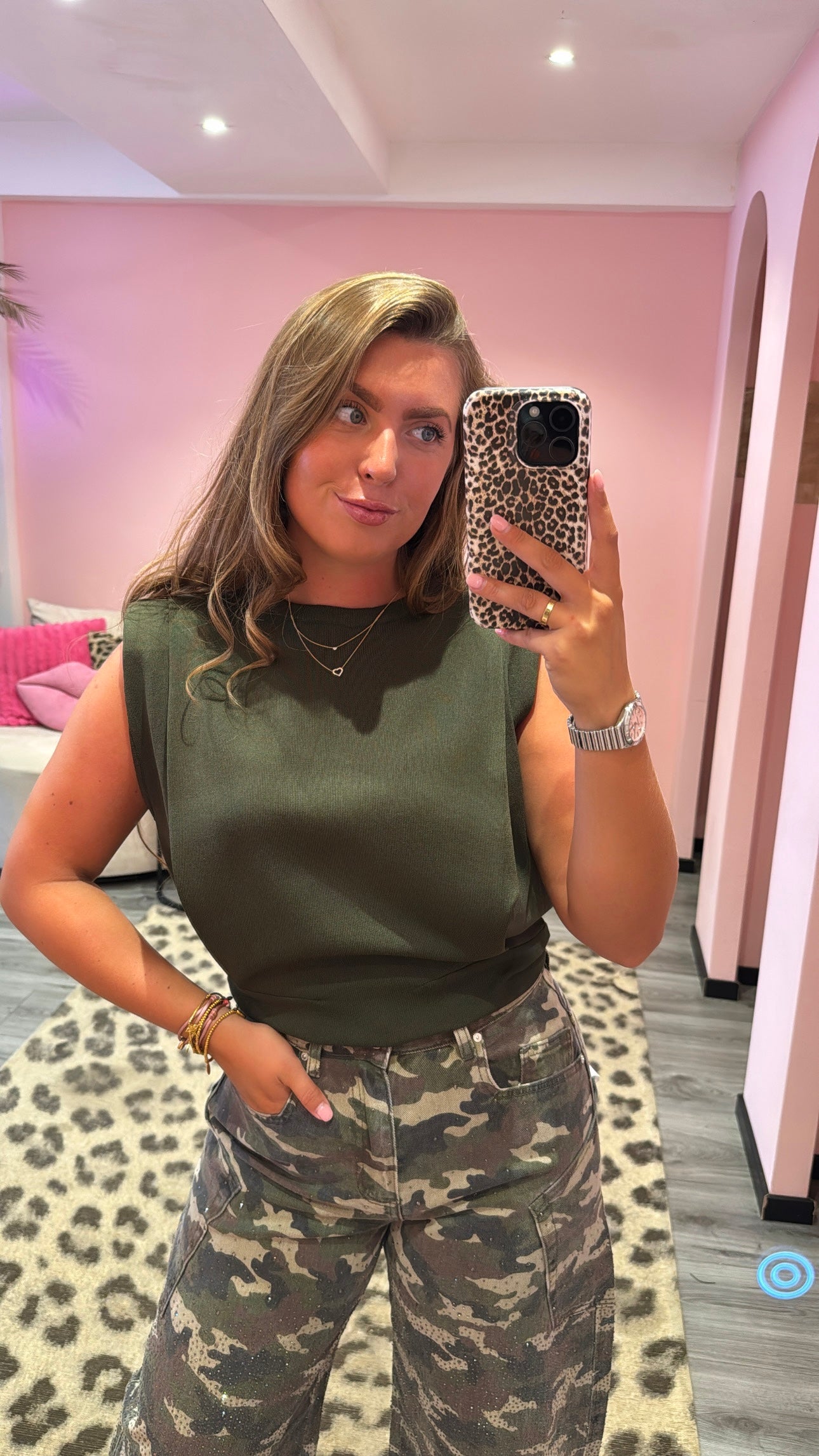 Milano Top Army Groen