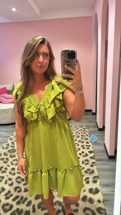 Ruffle Romance Jurkje Groen