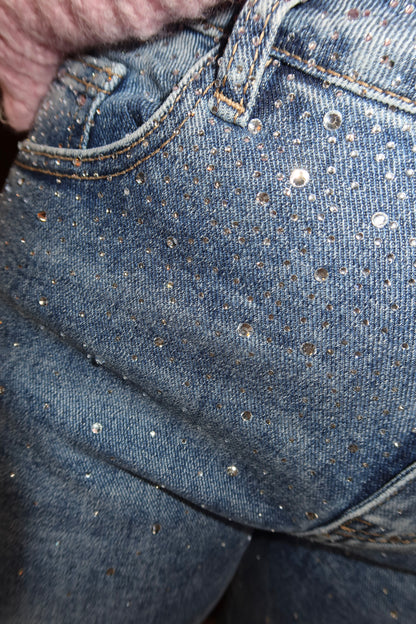 Balloon Jeans Strass Denim 8867