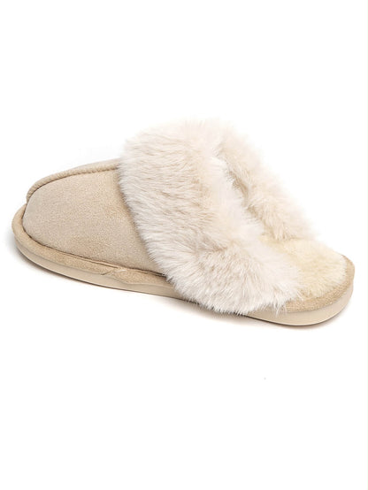 Cozy Fluffy Pantoffels Beige
