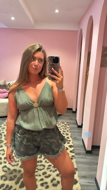 Sunshine Top Army Green
