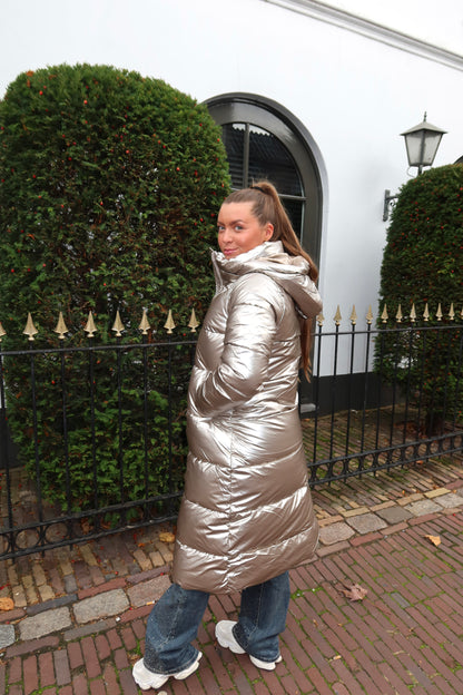 Puffer Jacket Metallic Champagne