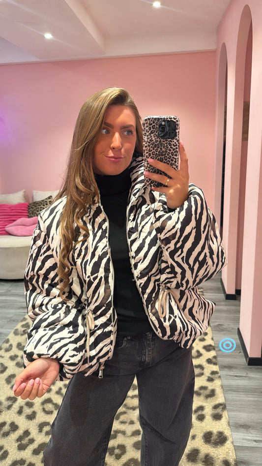 Bowie Puffer Printed Zebra