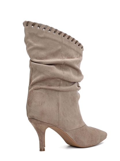 Luna Suéde Laarsje Beige
