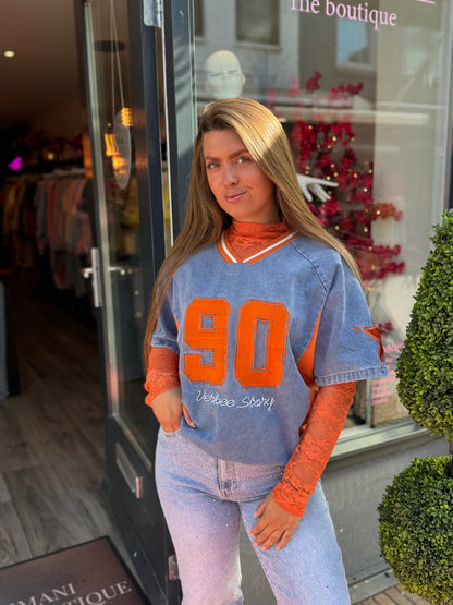 Denim Jersey Oranje