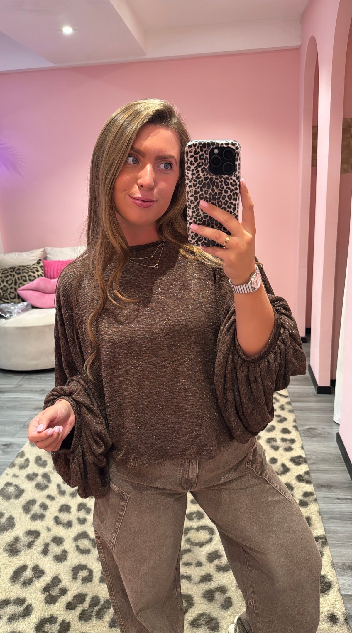 Lurex Top Faye Bruin 3756