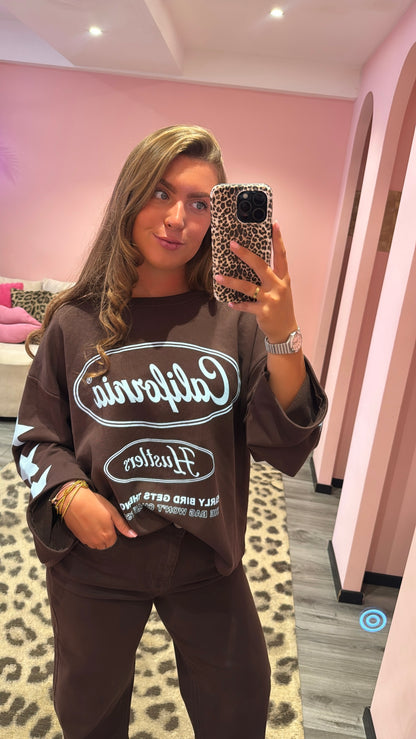 California Star Longsleeve Bruin/Blauw