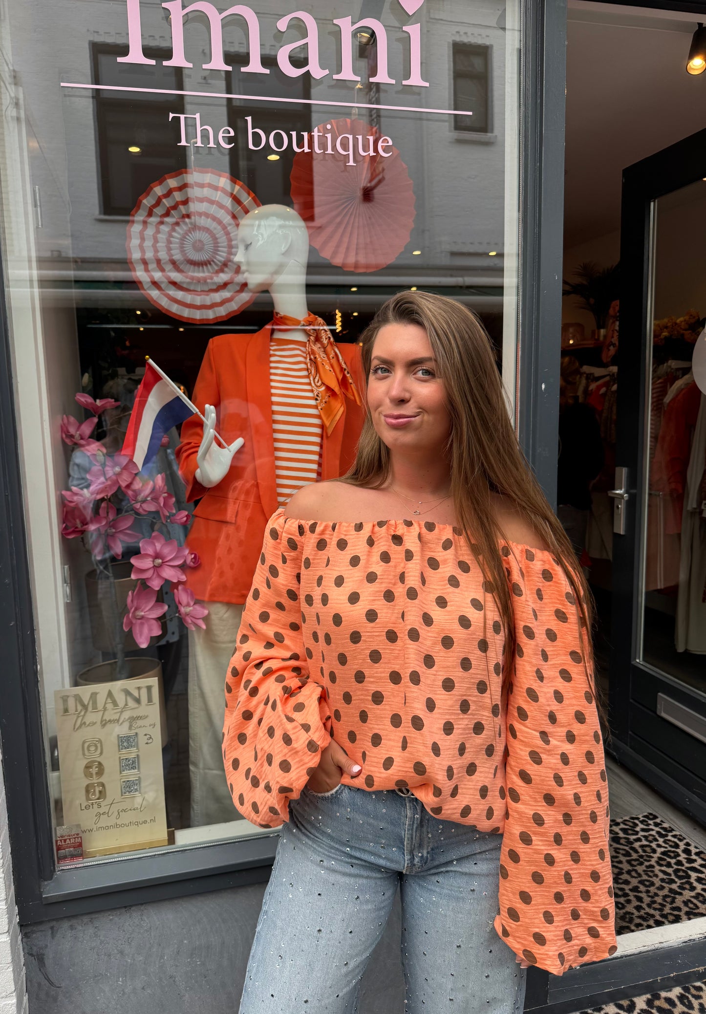 Dotty Top Koraal/Bruin