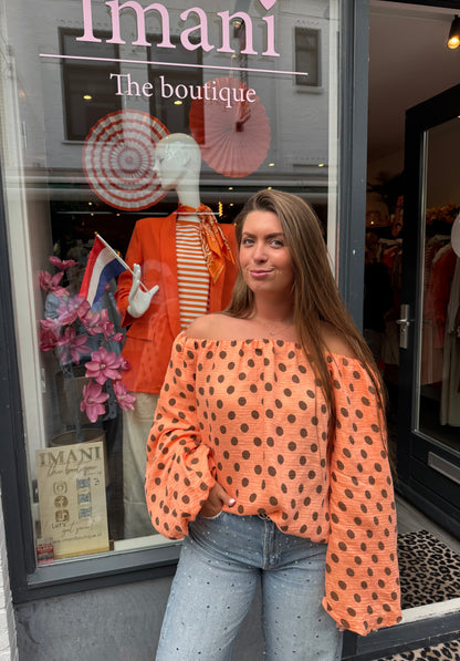 Dotty Top Koraal/Bruin