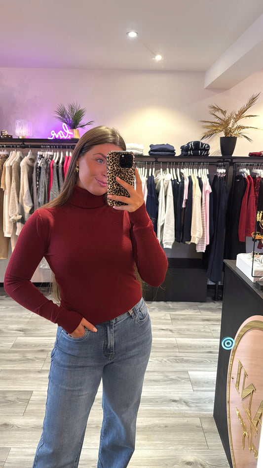 Perfect Basic Col Bordeaux