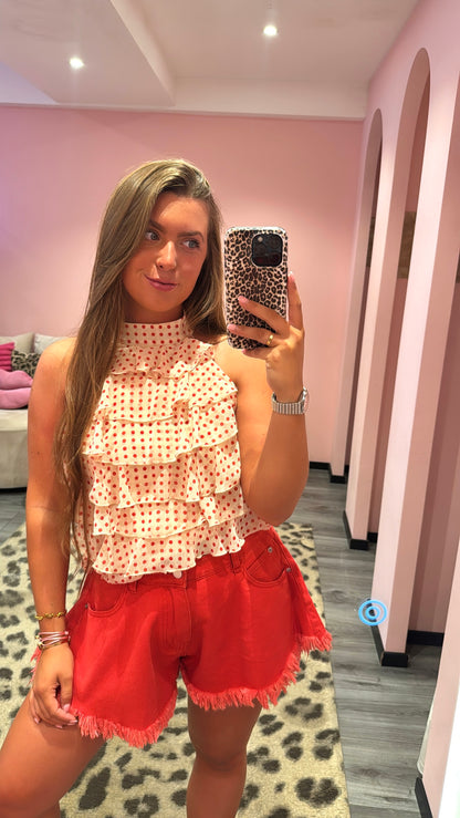 Top Juliette Dots Rood