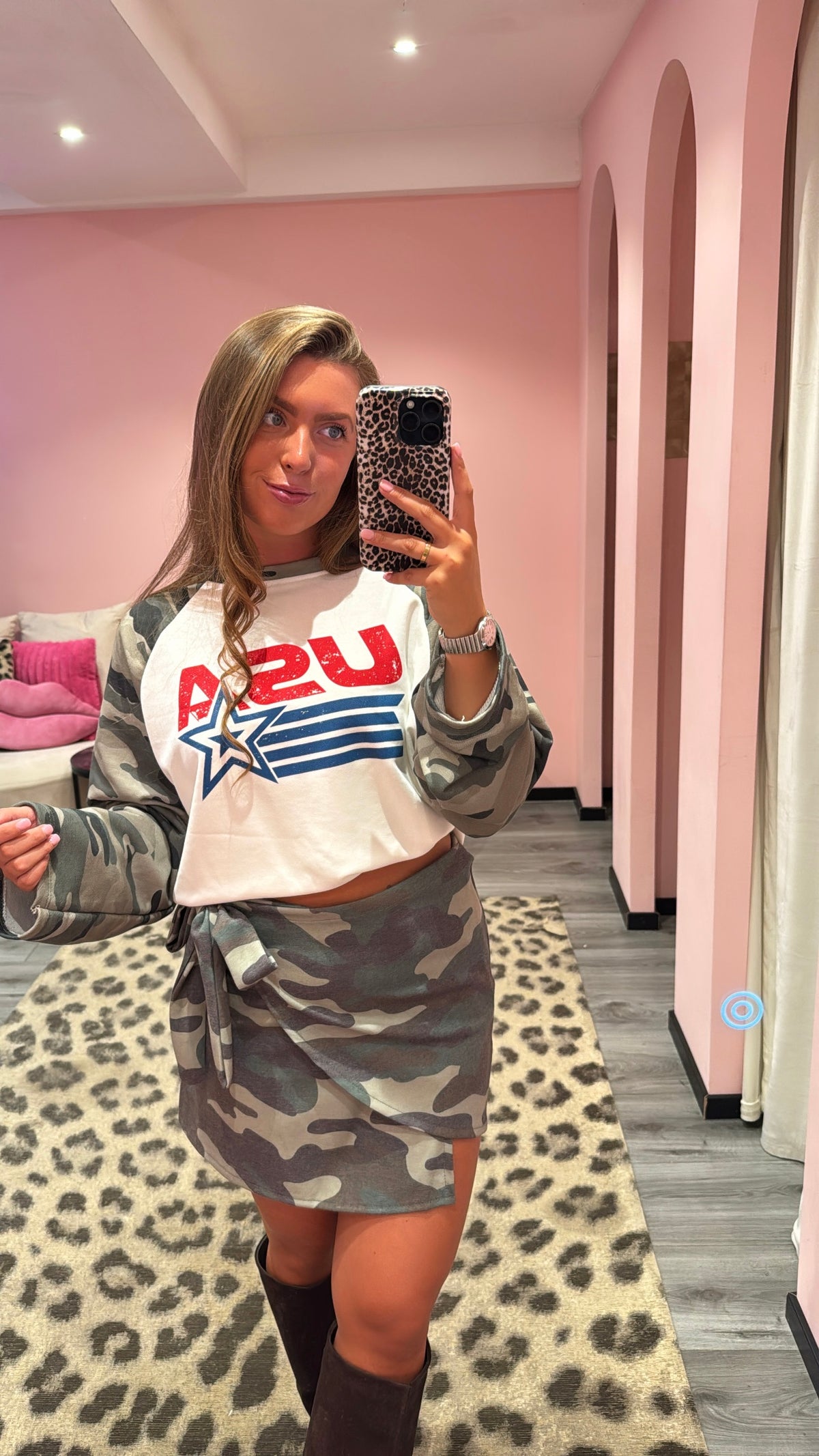 Camouflage Overslag Rokje