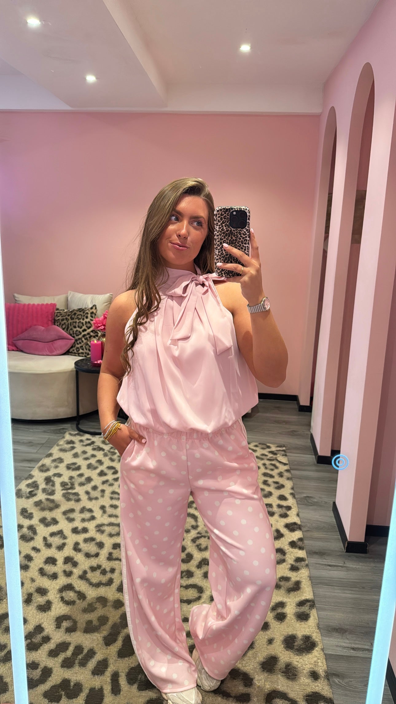 Polka Dots Jogger Roze