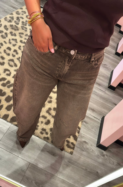 Queen Hearts Barrel Jeans Mid Waist 3717