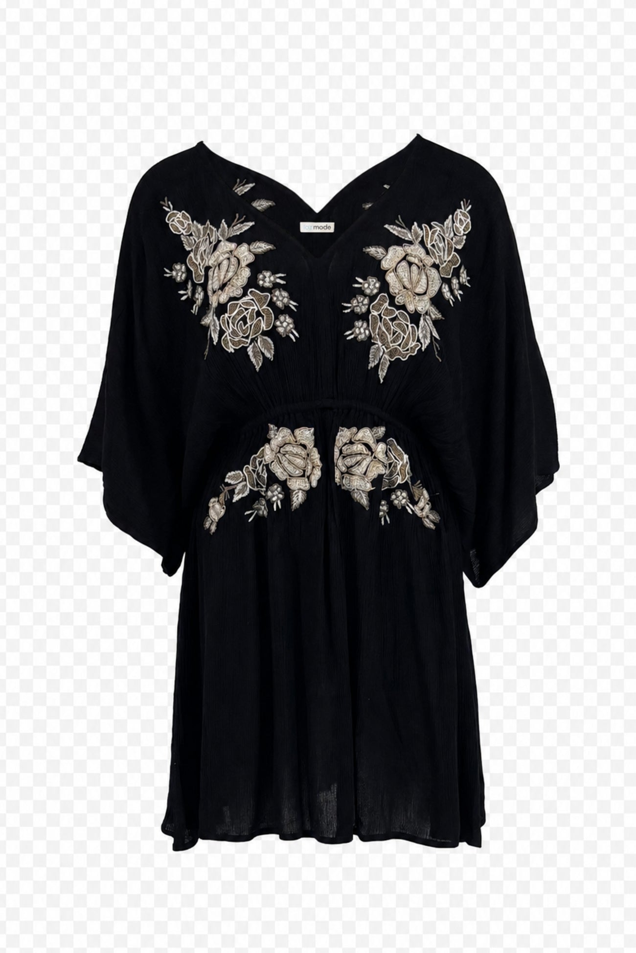 Dress Florita Rosas Zwart Ibzmode