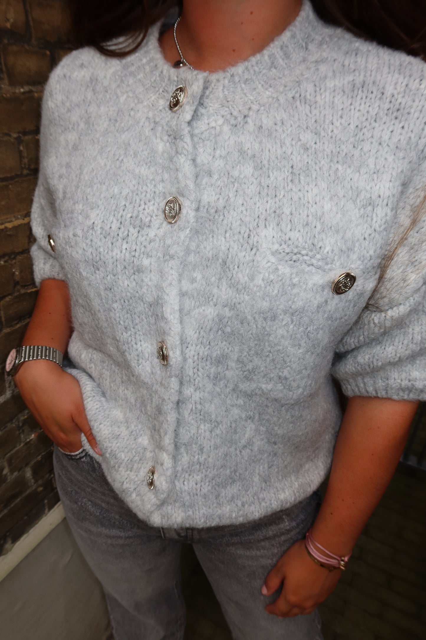 Knitted Cardigan Grey