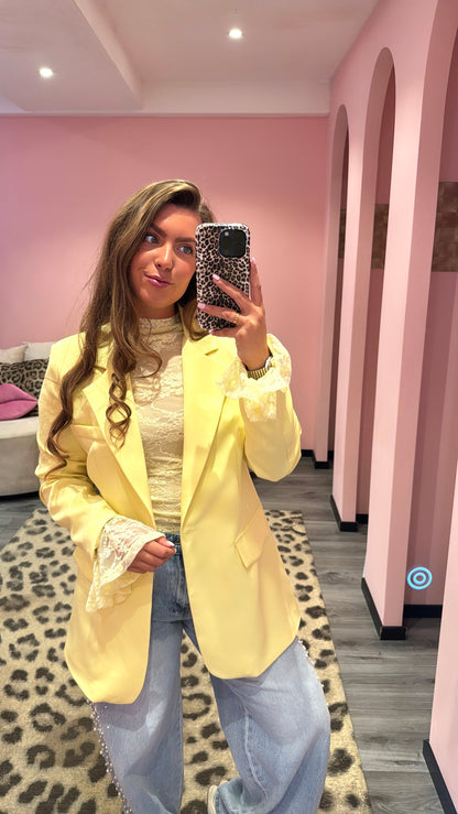Boyfriend Blazer Geel