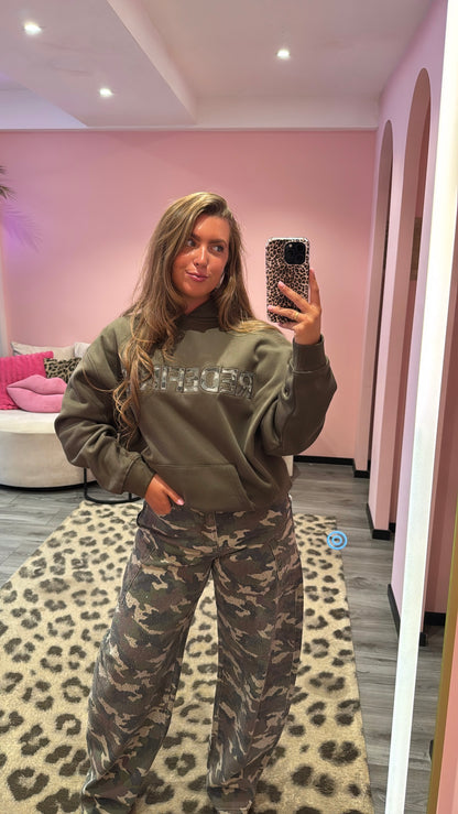 Redefined Camo Hoodie Army Groen