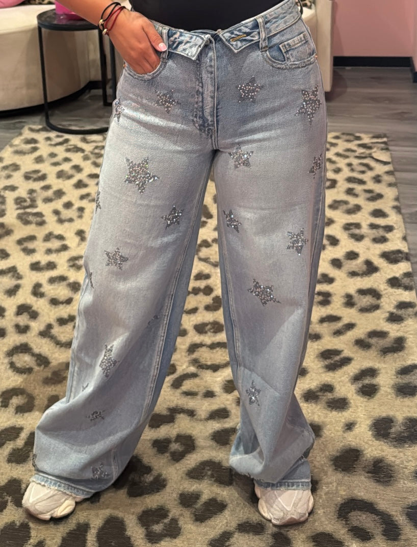 Queen Hearts Star Jeans 3980