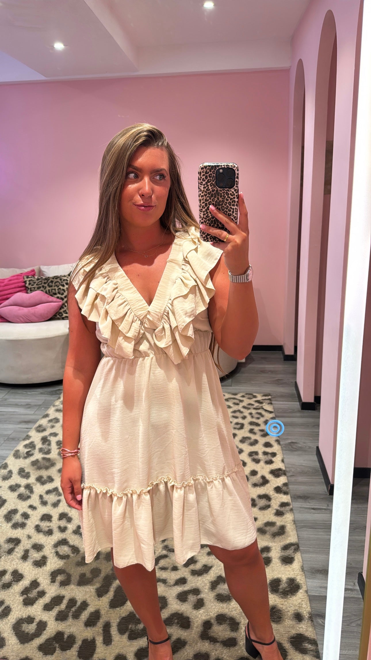 Ruffle Romance Jurkje Beige