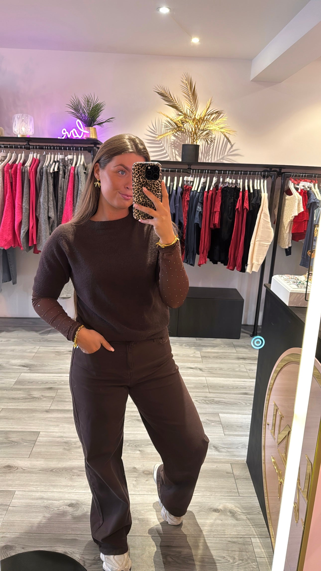 So Soft Knit Top Bruin