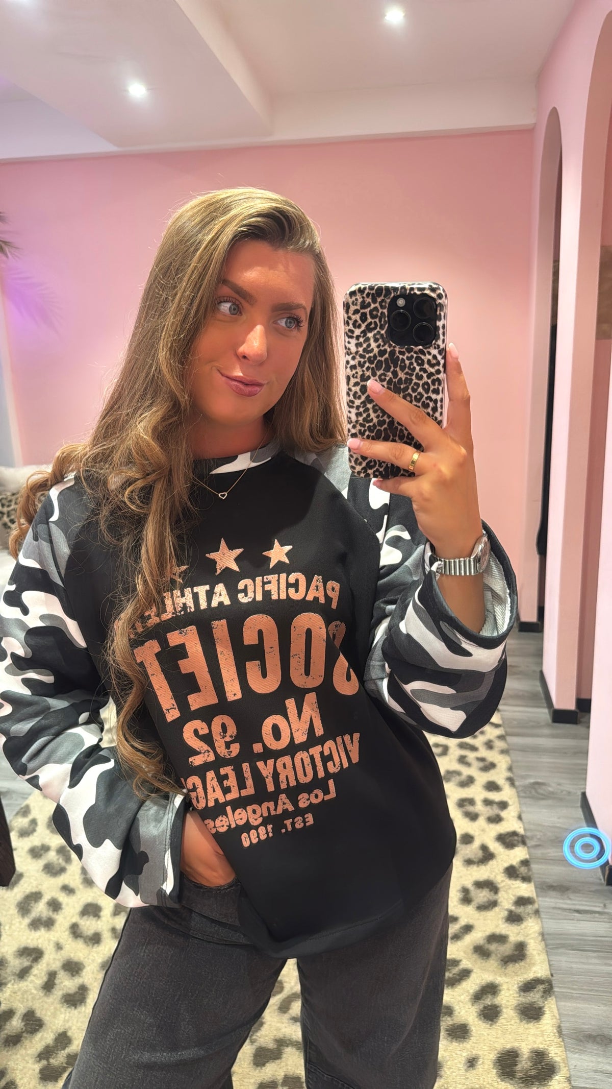 Camouflage Longsleeve Zwart