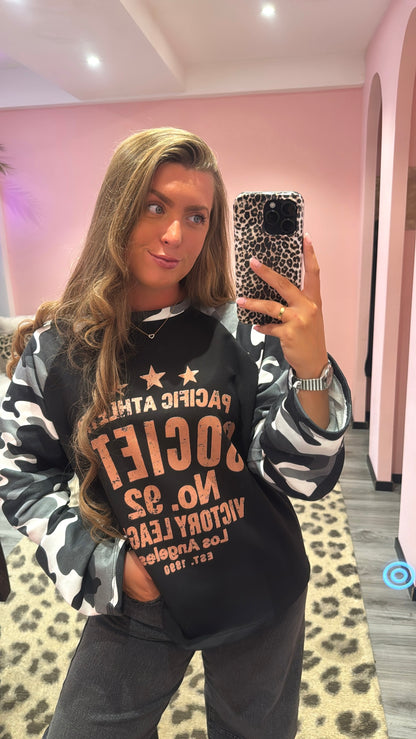 Camouflage Longsleeve Zwart