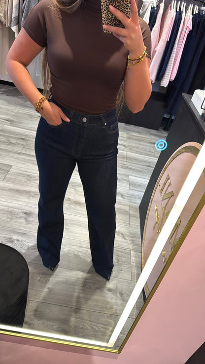 Wide Leg Jeans Queen Hearts Extra Lang 3636