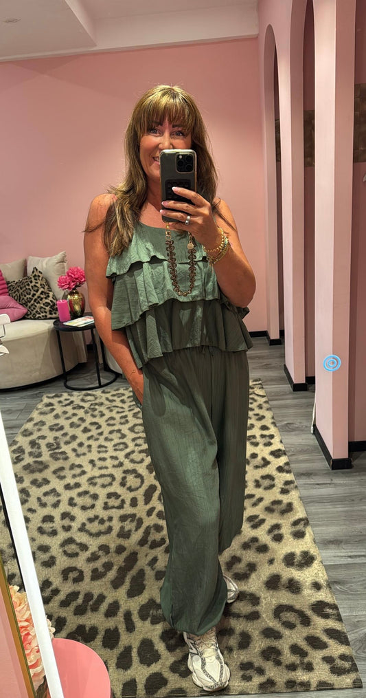 Amara Two Piece Set Army