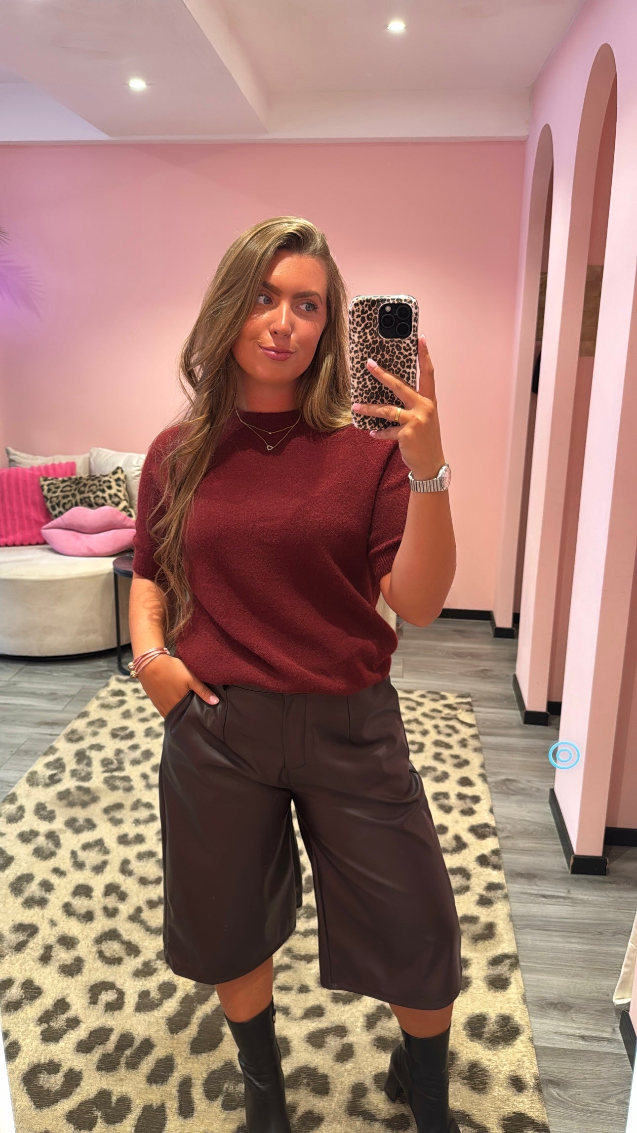 So Soft Knit Top Bordeaux