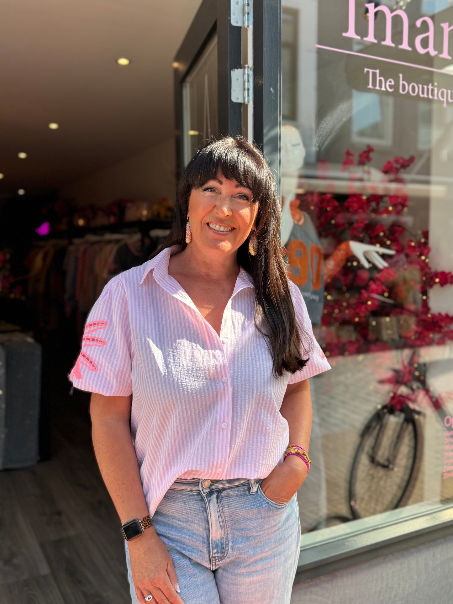 Blouse Palm Roze
