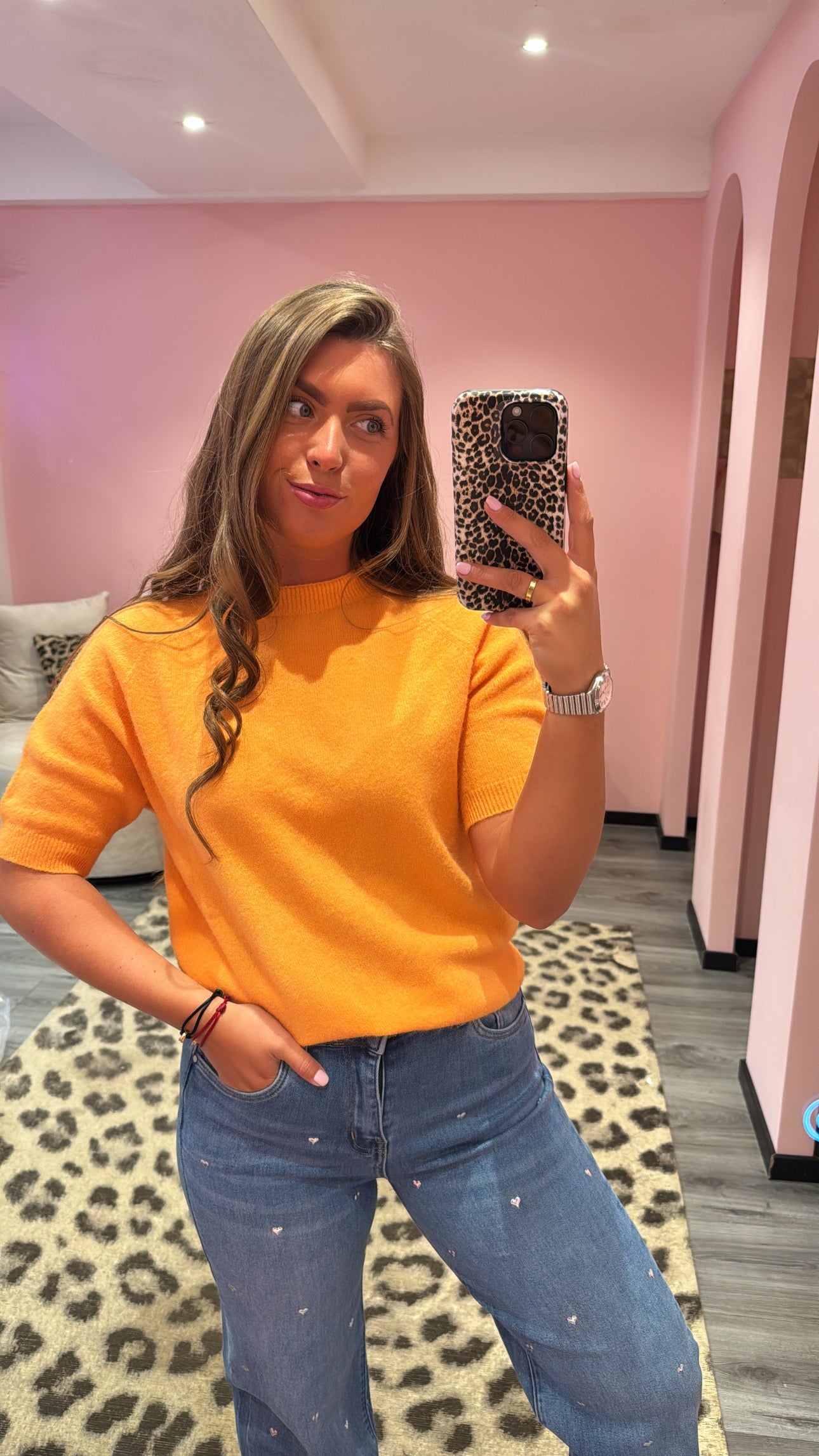 So Soft Knit Top Oranje