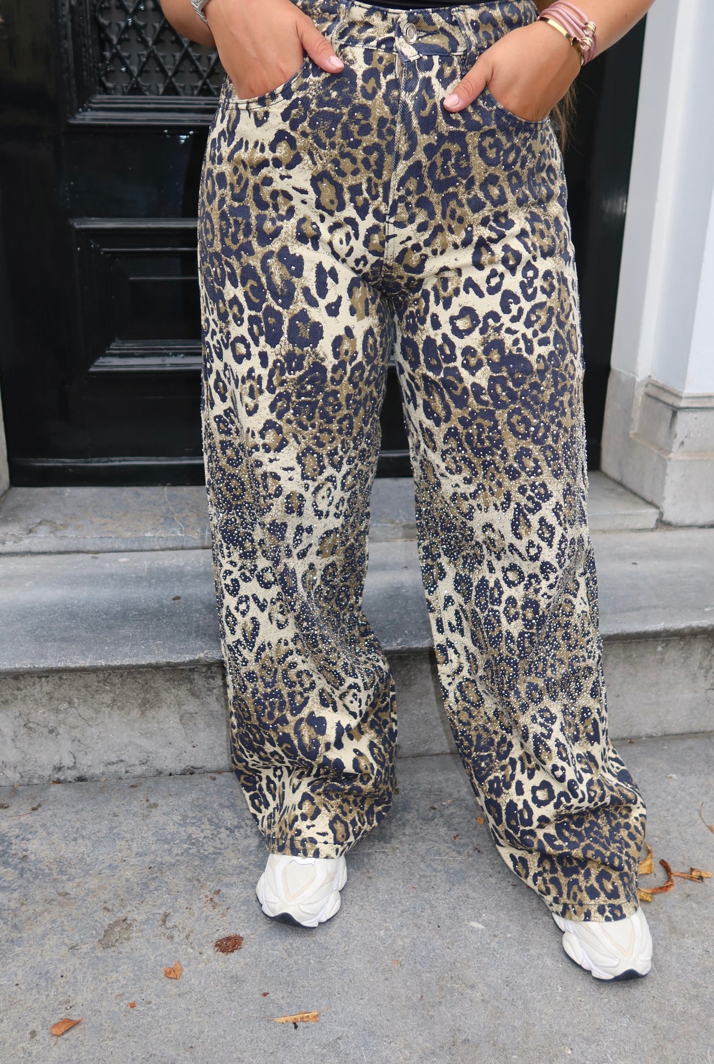 Leopard Strass Jeans