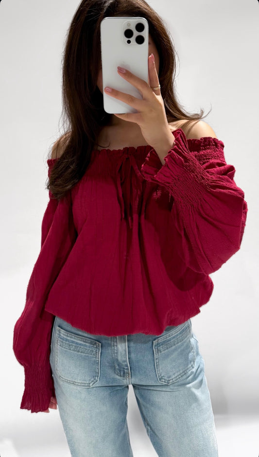 Charlotte Top Bordeaux ByMila