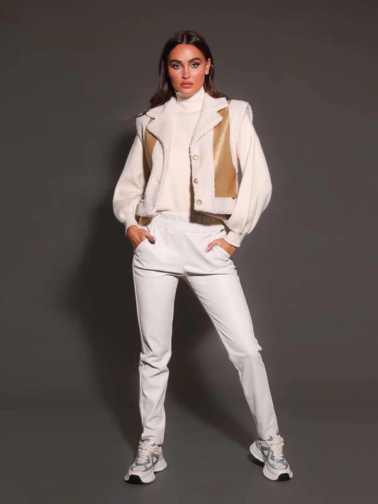 Ambika leather look pants Winsome Off White 